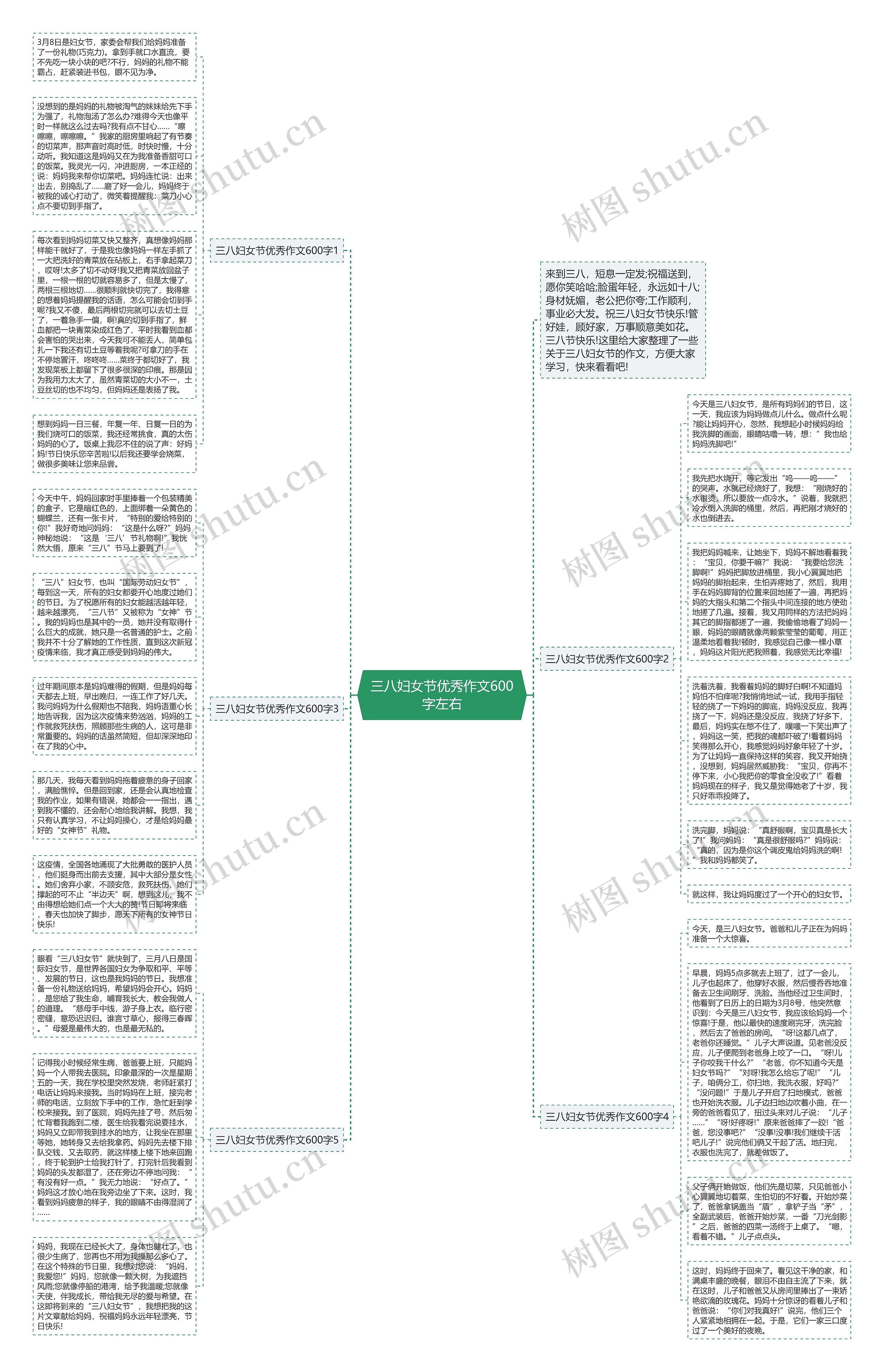 三八妇女节优秀作文600字左右思维导图