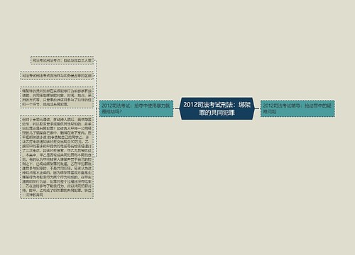 2012司法考试刑法：绑架罪的共同犯罪