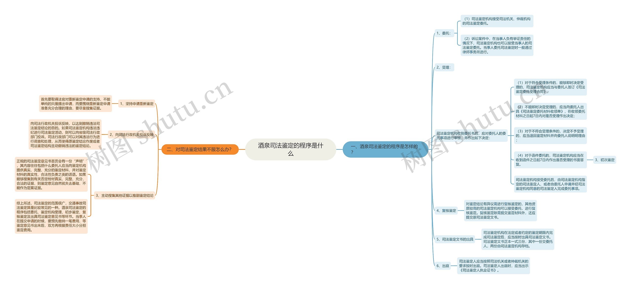 酒泉司法鉴定的程序是什么思维导图