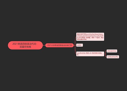 2021英语四级语法代词：双重所有格