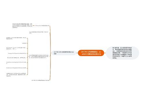 2017年12月四级语法：as, which 非限定性定语从句