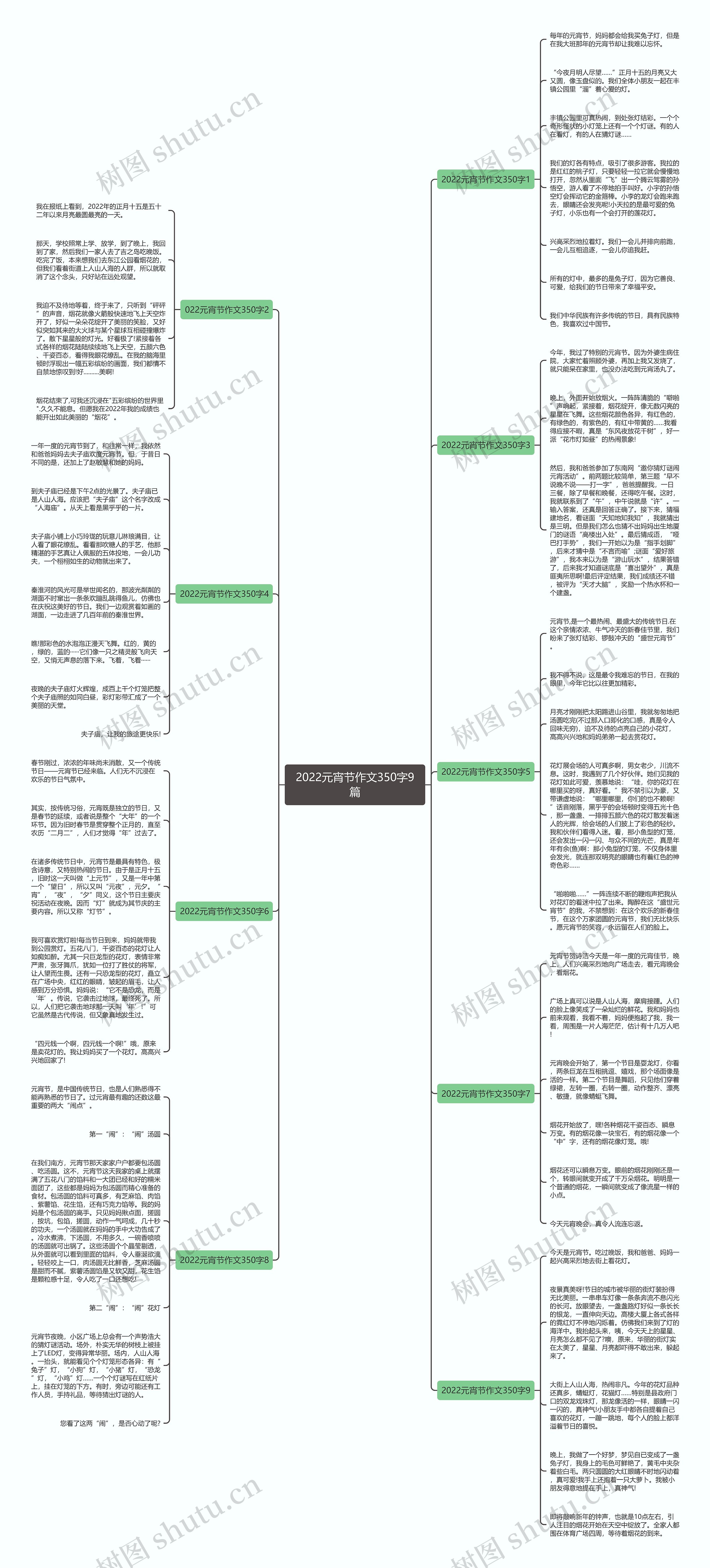 2022元宵节作文350字9篇思维导图