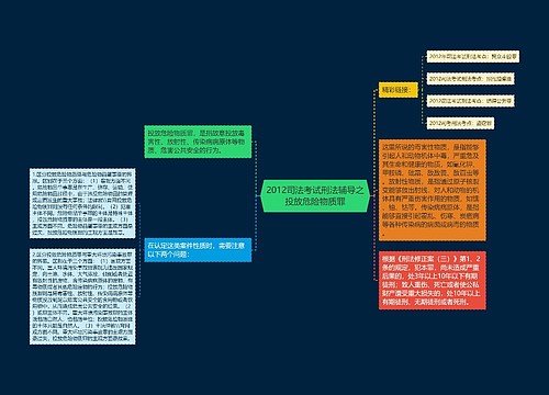 2012司法考试刑法辅导之投放危险物质罪