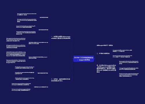 2019年12月英语四级语法：suggest的用法