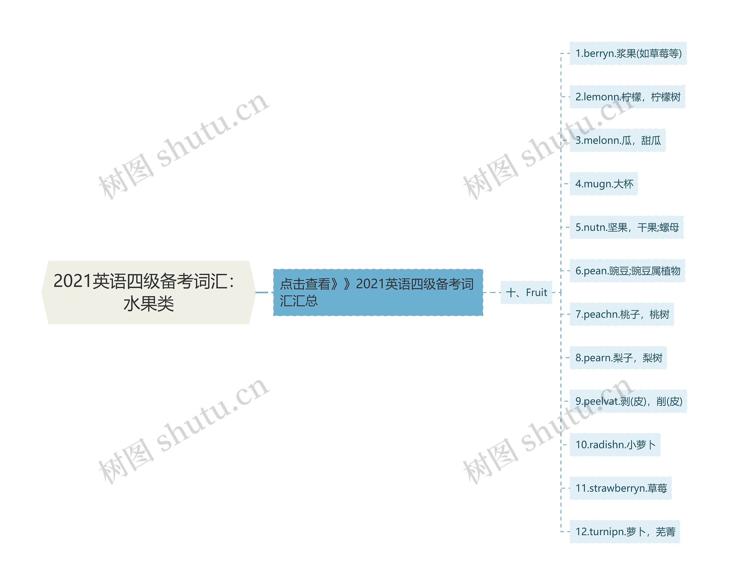 2021英语四级备考词汇：水果类