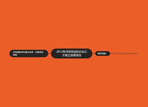 2012年司考民法知识点之不真正连带责任