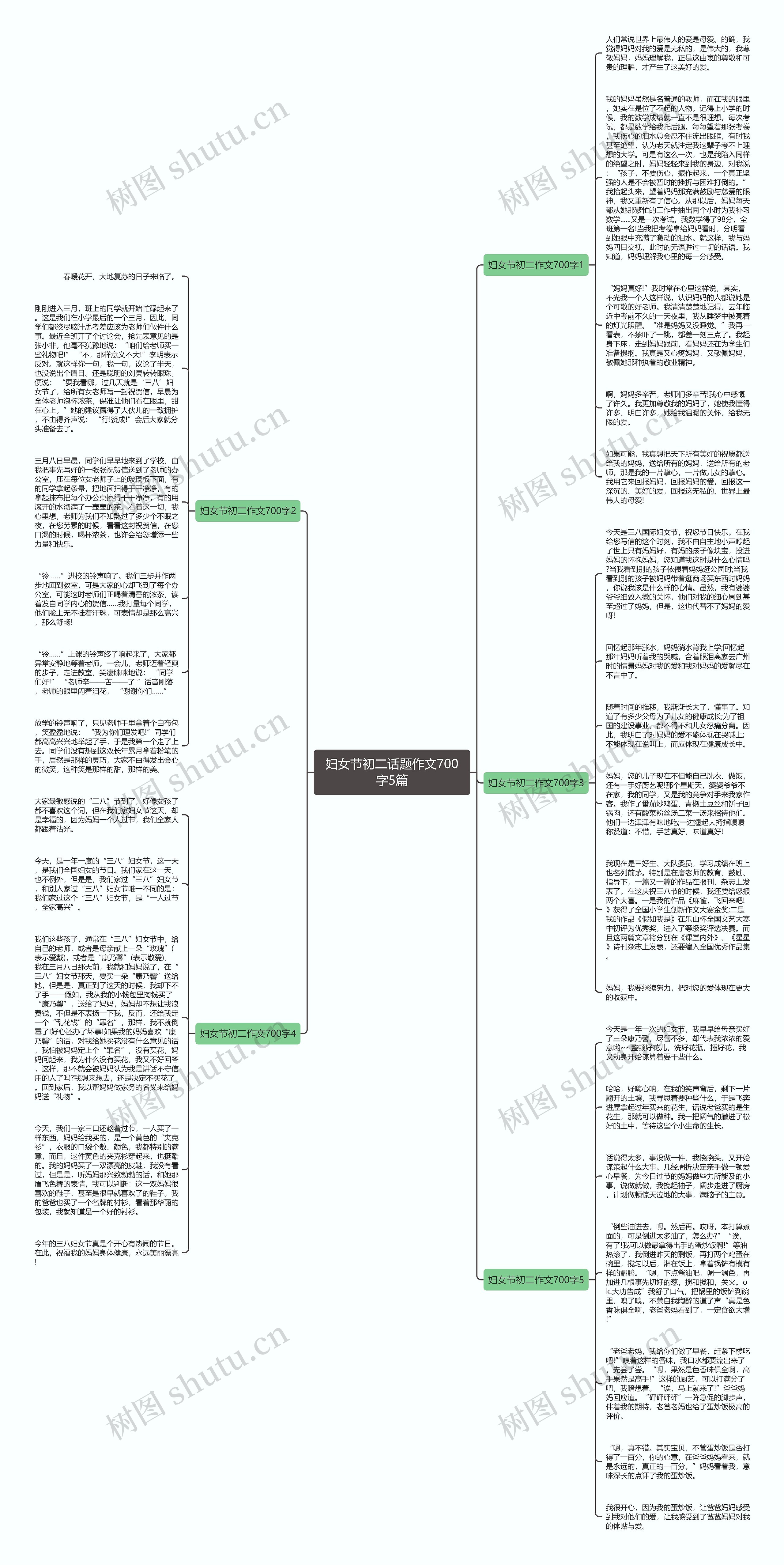 妇女节初二话题作文700字5篇思维导图