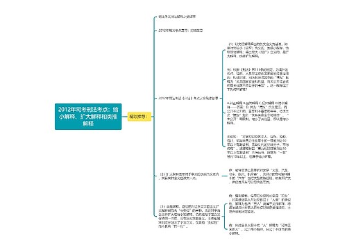 2012年司考刑法考点：缩小解释、扩大解释和类推解释