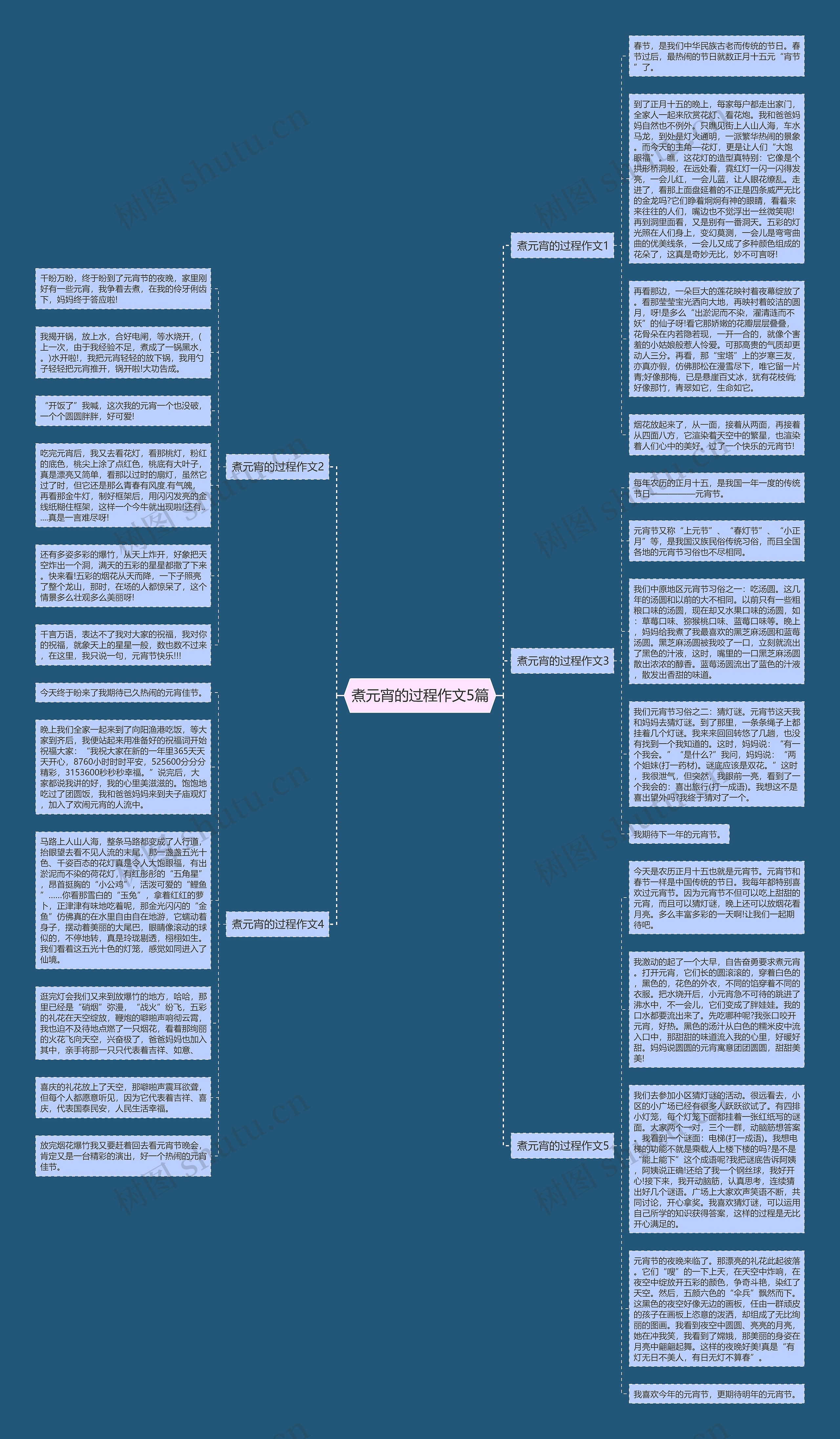 煮元宵的过程作文5篇思维导图