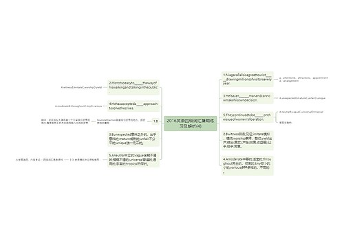 2016英语四级词汇暑期练习及解析(4)