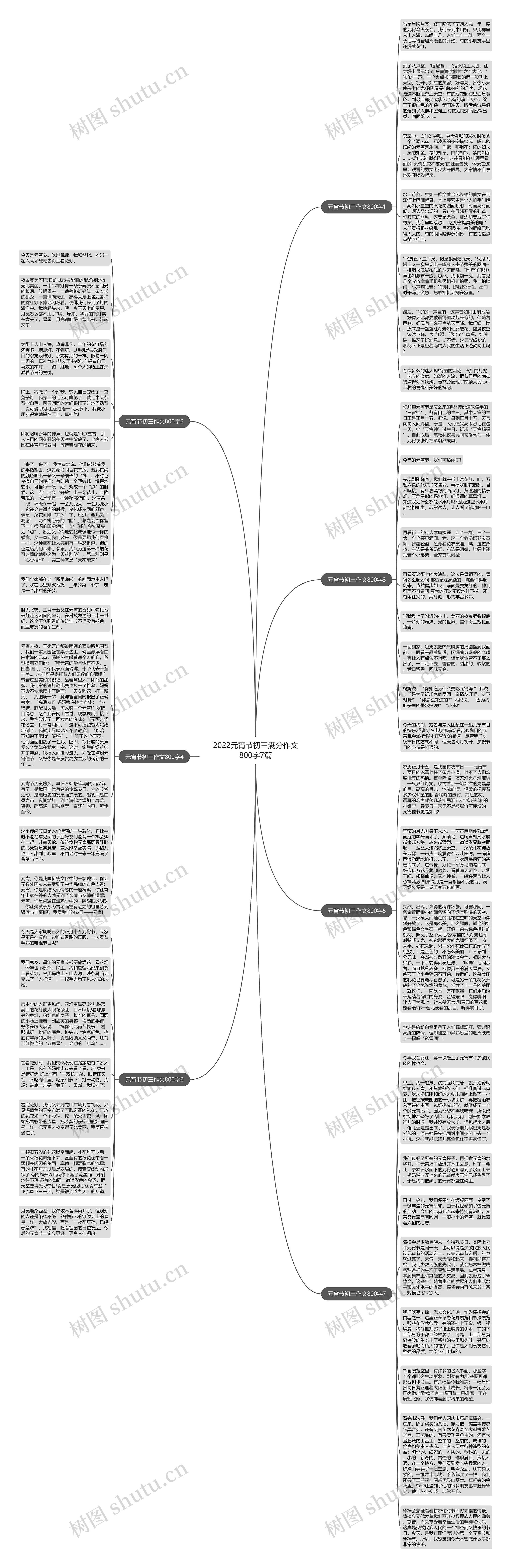 2022元宵节初三满分作文800字7篇思维导图