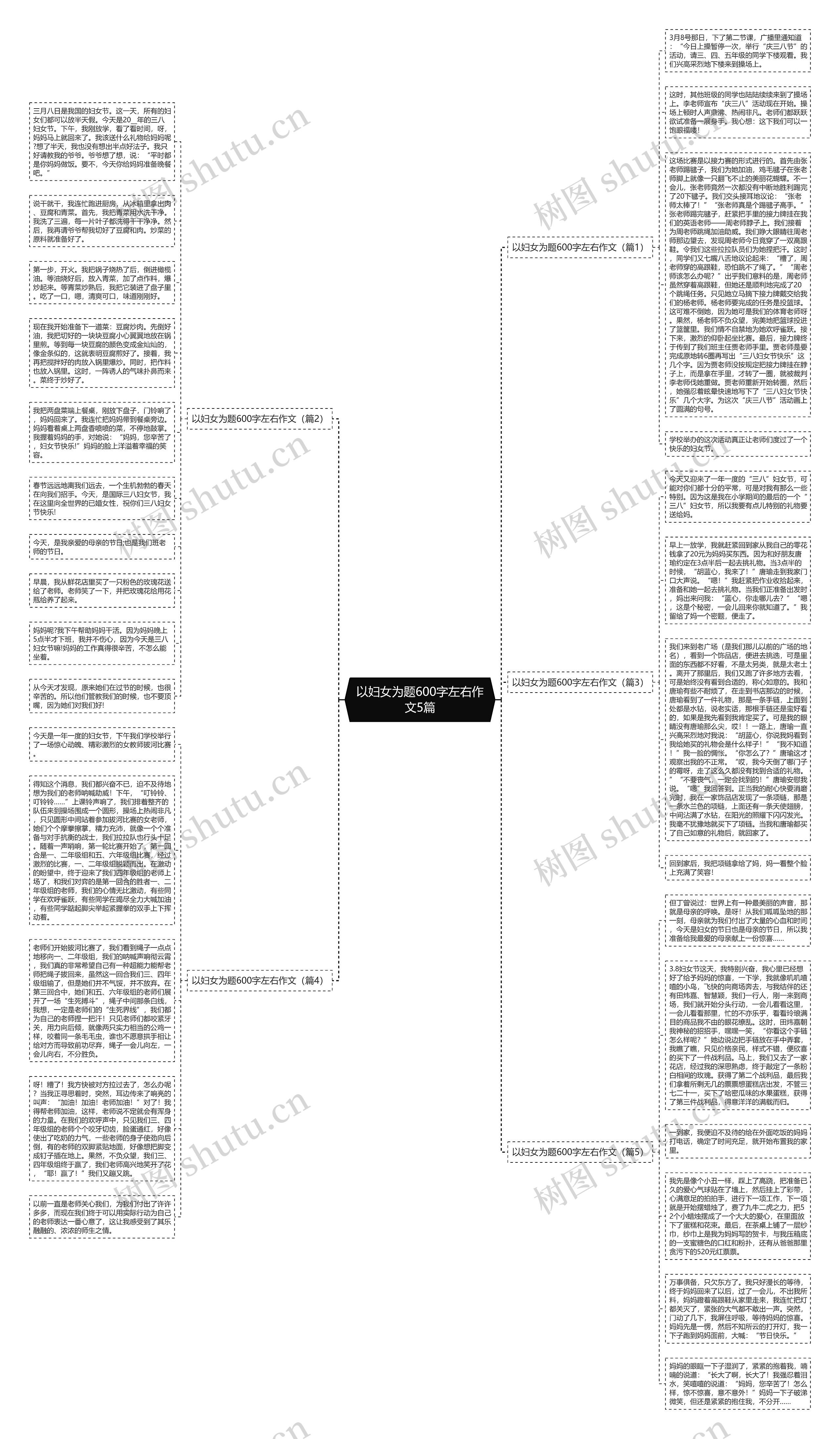 以妇女为题600字左右作文5篇思维导图