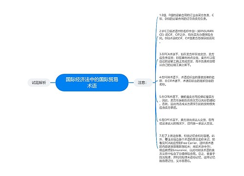 国际经济法中的国际贸易术语