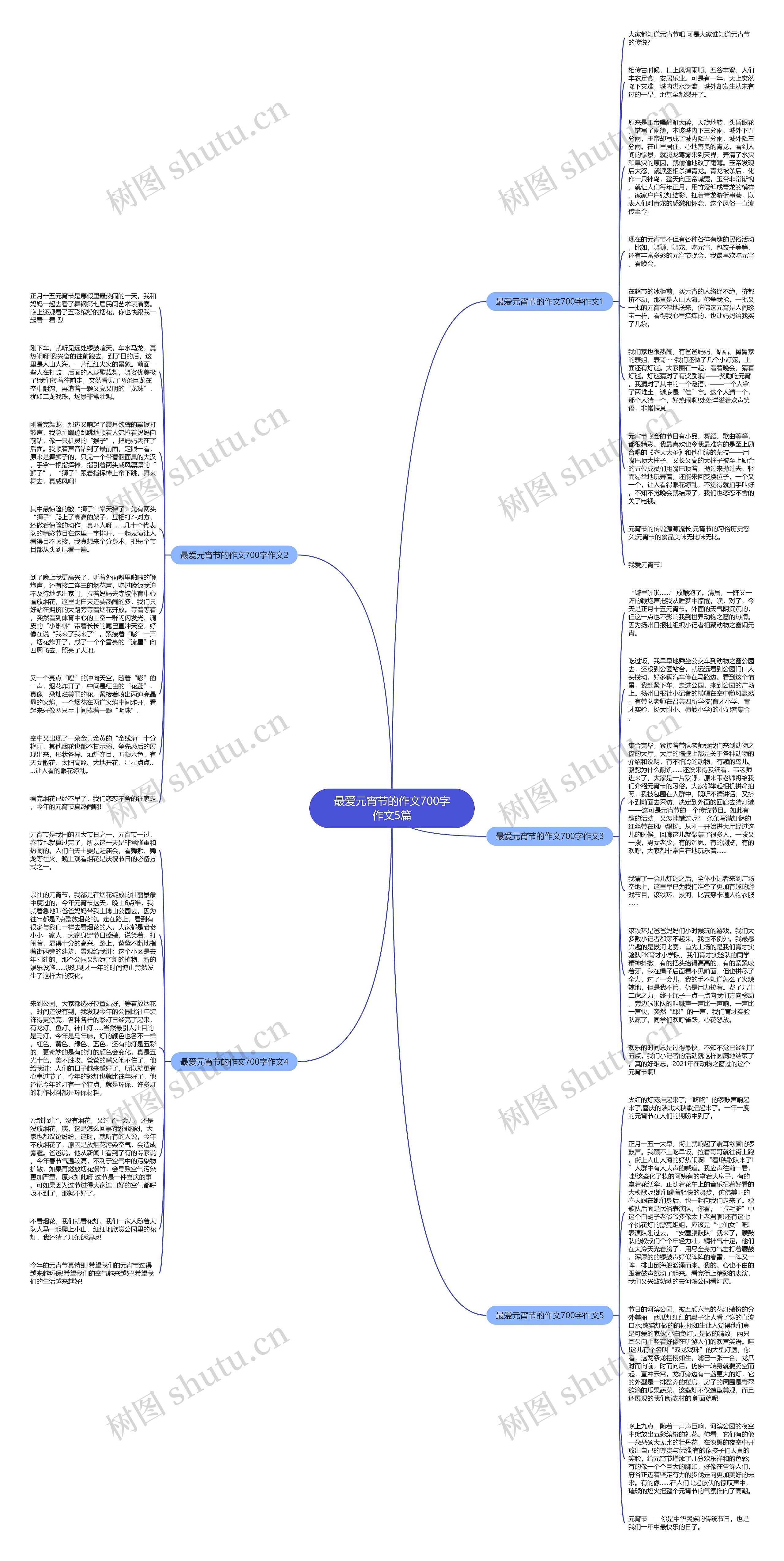 最爱元宵节的作文700字作文5篇思维导图
