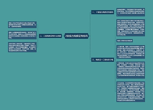 2级视力残疾证有钱吗