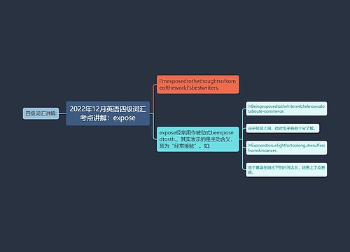 2022年12月英语四级词汇考点讲解：expose