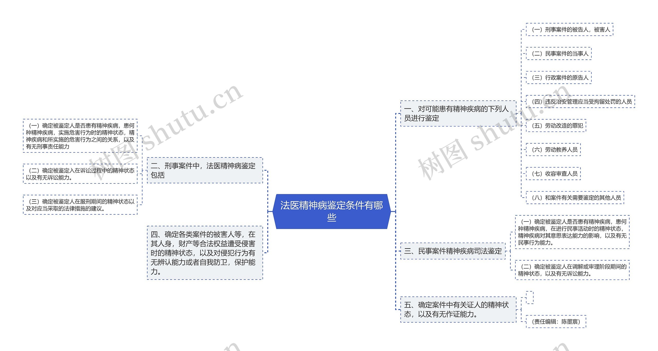 法医精神病鉴定条件有哪些思维导图