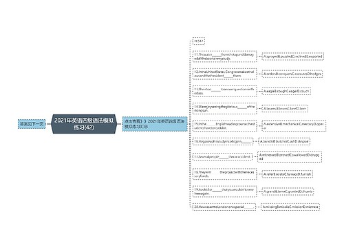 2021年英语四级语法模拟练习(42)