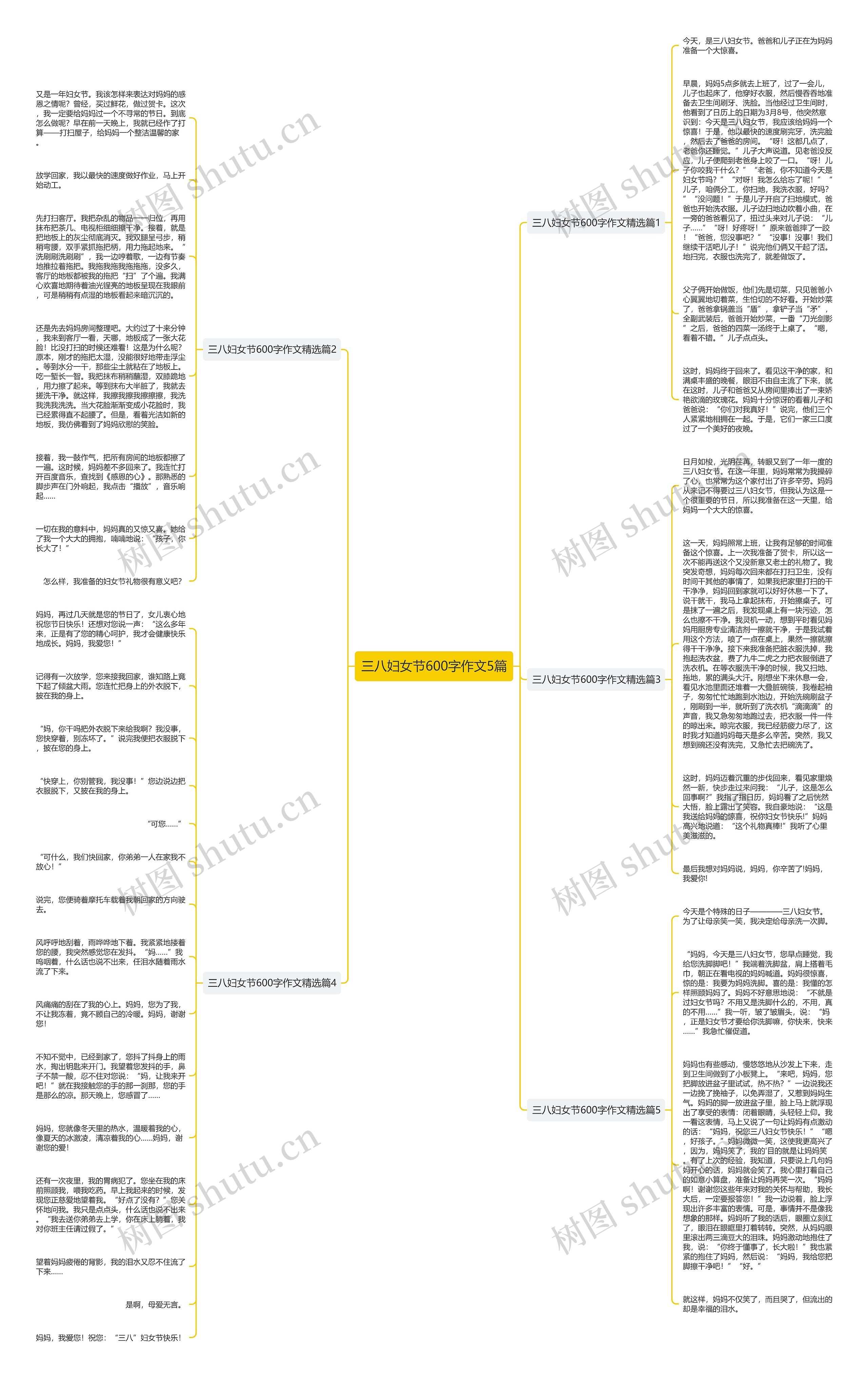 三八妇女节600字作文5篇思维导图