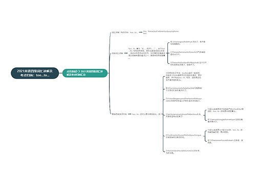 2021英语四级词汇讲解及考点归纳：too…to…