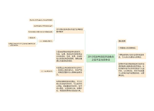 2012司法考试经济法难点之反不正当竞争法