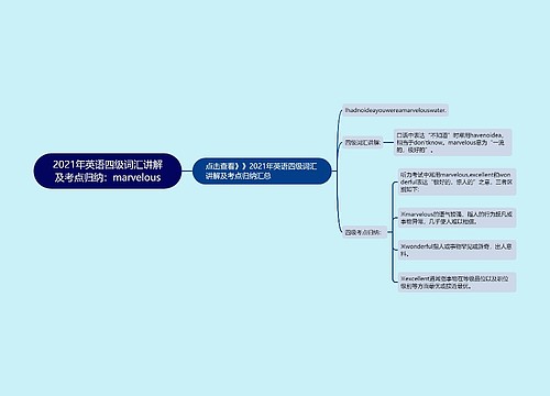 2021年英语四级词汇讲解及考点归纳：marvelous