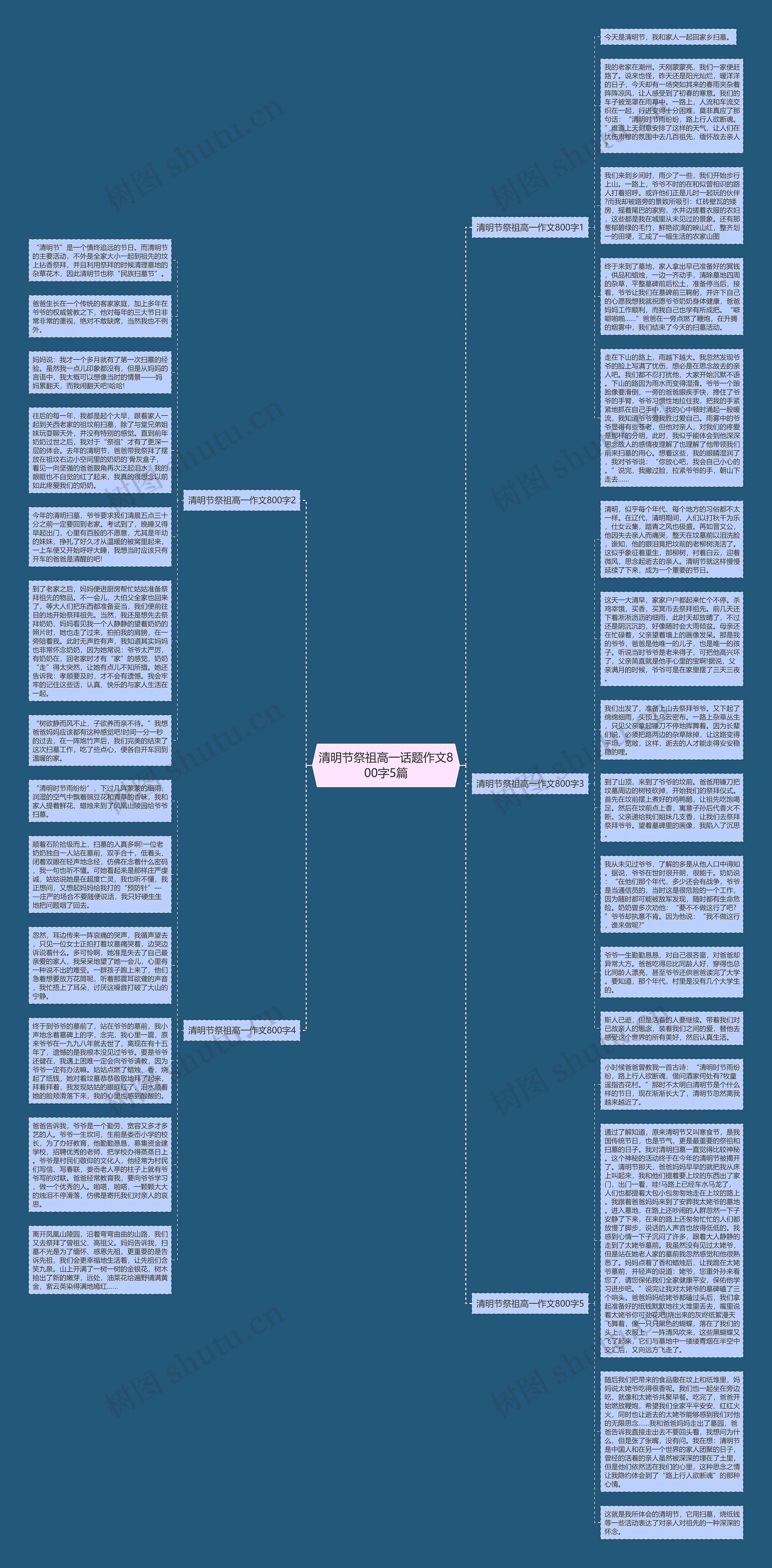 清明节祭祖高一话题作文800字5篇思维导图