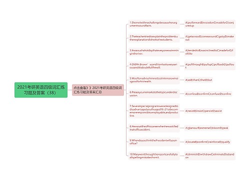 2021考研英语四级词汇练习题及答案（38）