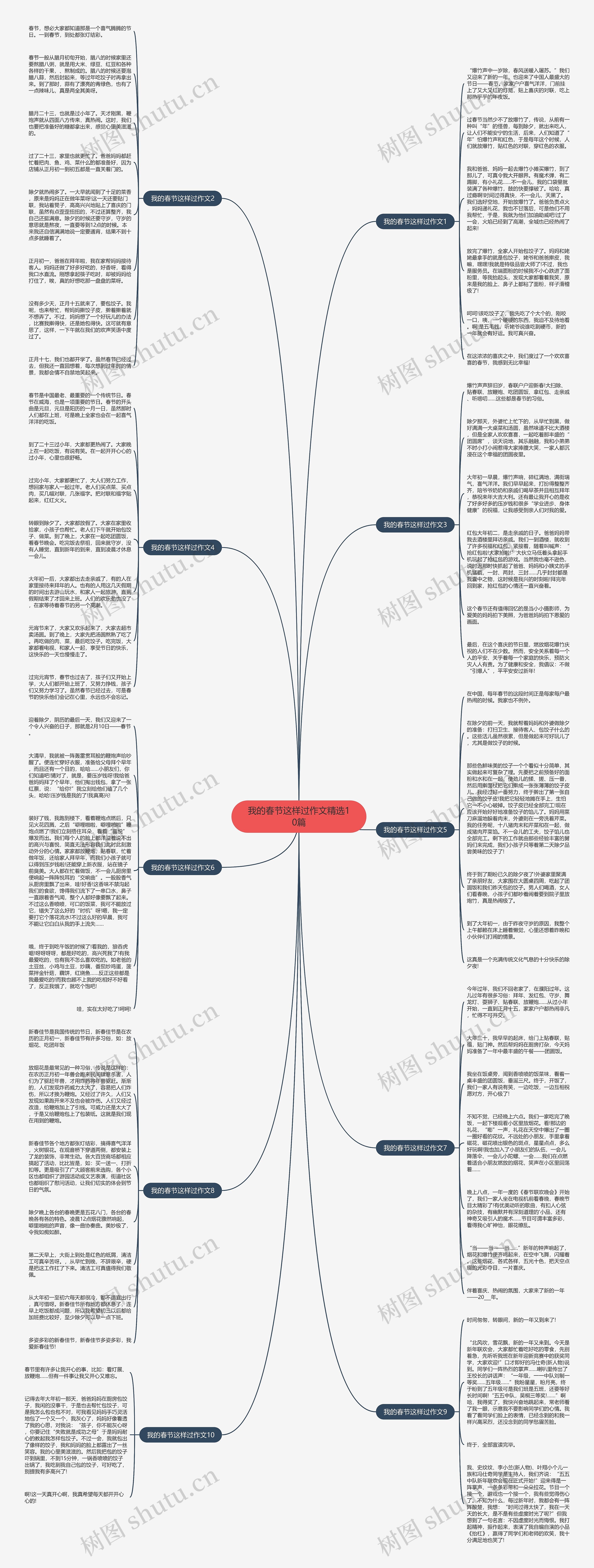 我的春节这样过作文精选10篇思维导图