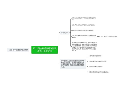 2012司法考试法理学知识点之社会主义法