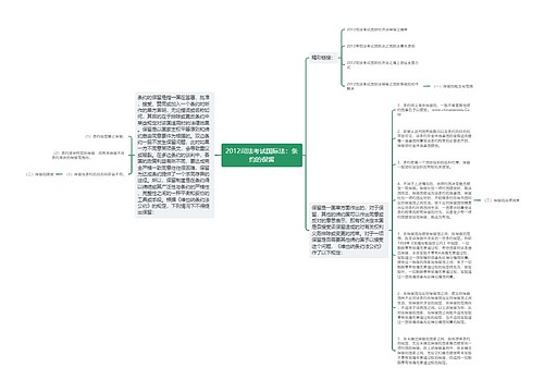 2012司法考试国际法：条约的保留