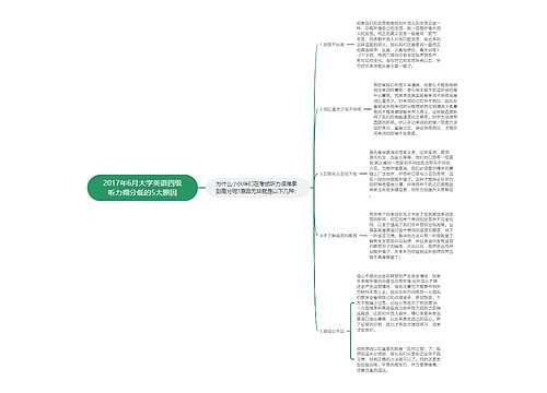 2017年6月大学英语四级听力得分低的5大原因