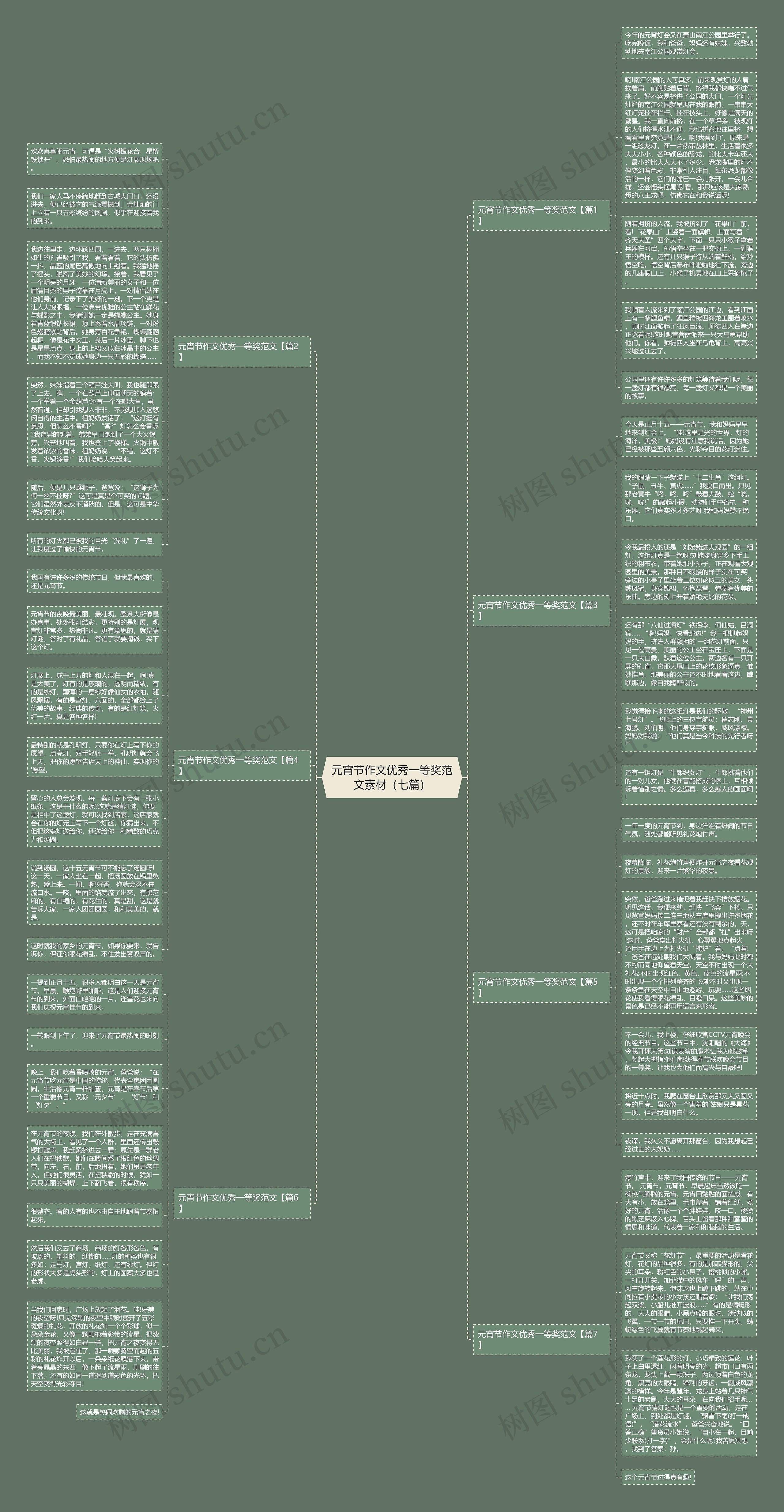 元宵节作文优秀一等奖范文素材（七篇）思维导图