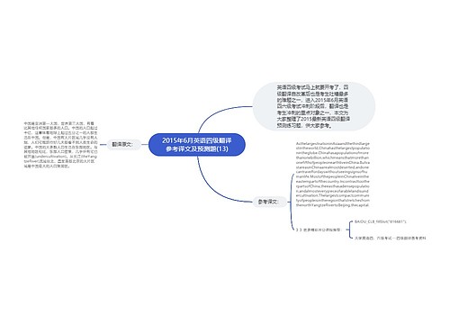 2015年6月英语四级翻译参考译文及预测题(13)
