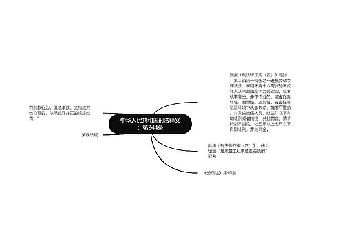 中华人民共和国刑法释义：第244条