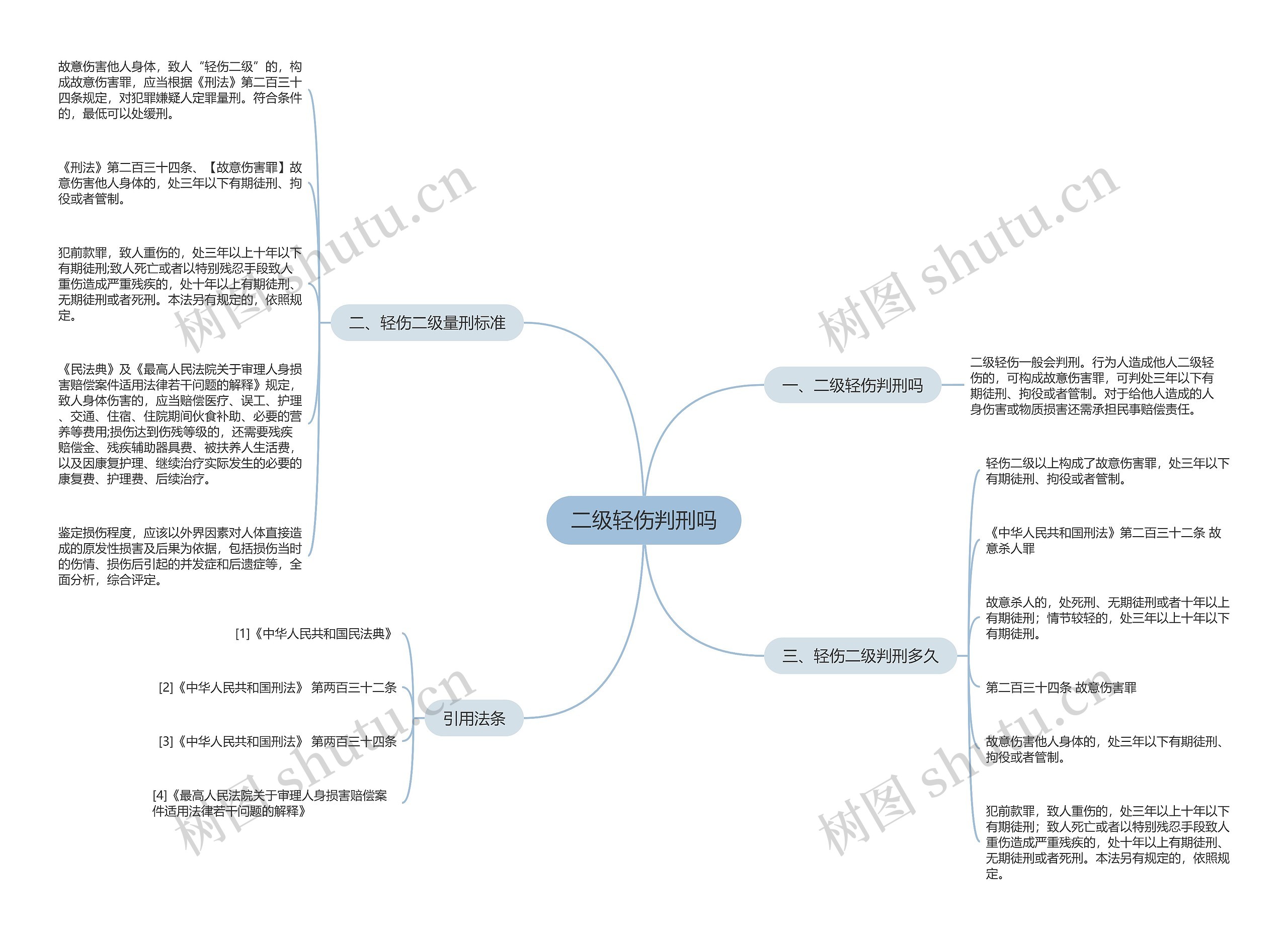 二级轻伤判刑吗思维导图