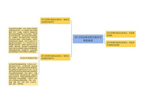 2012司法考试非行政许可审批事项