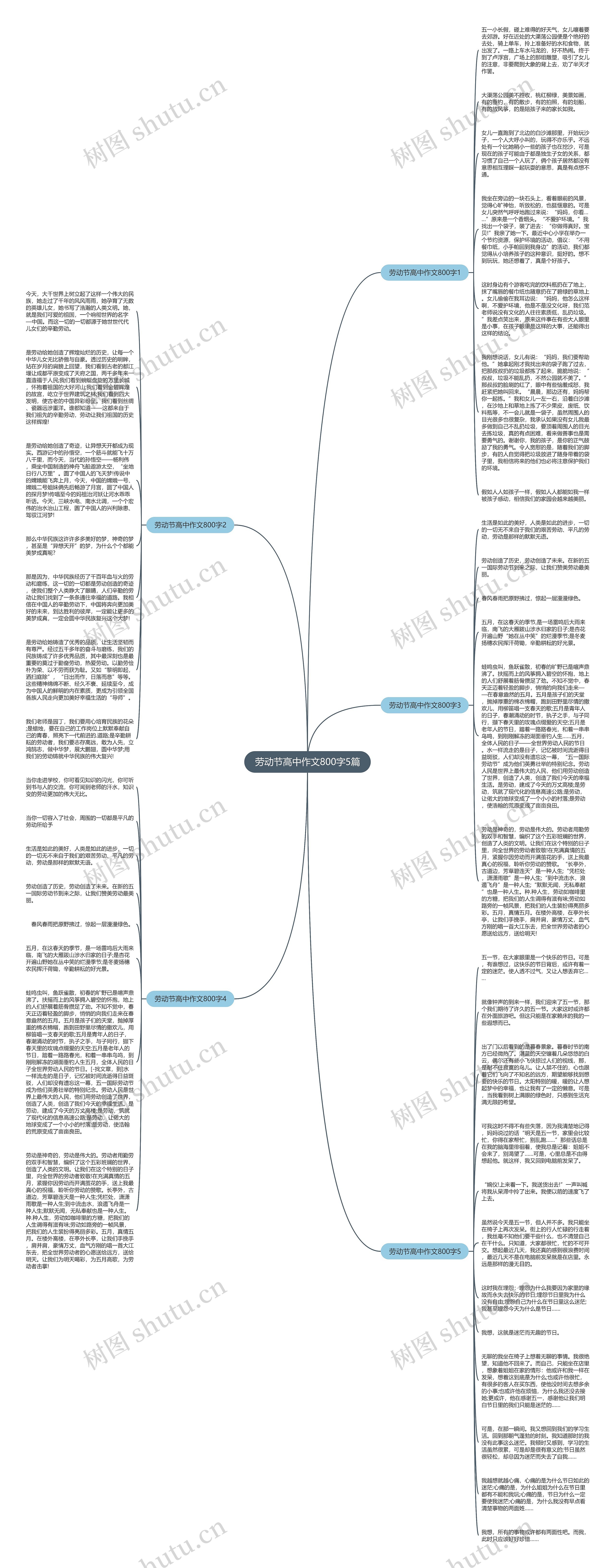 劳动节高中作文800字5篇思维导图