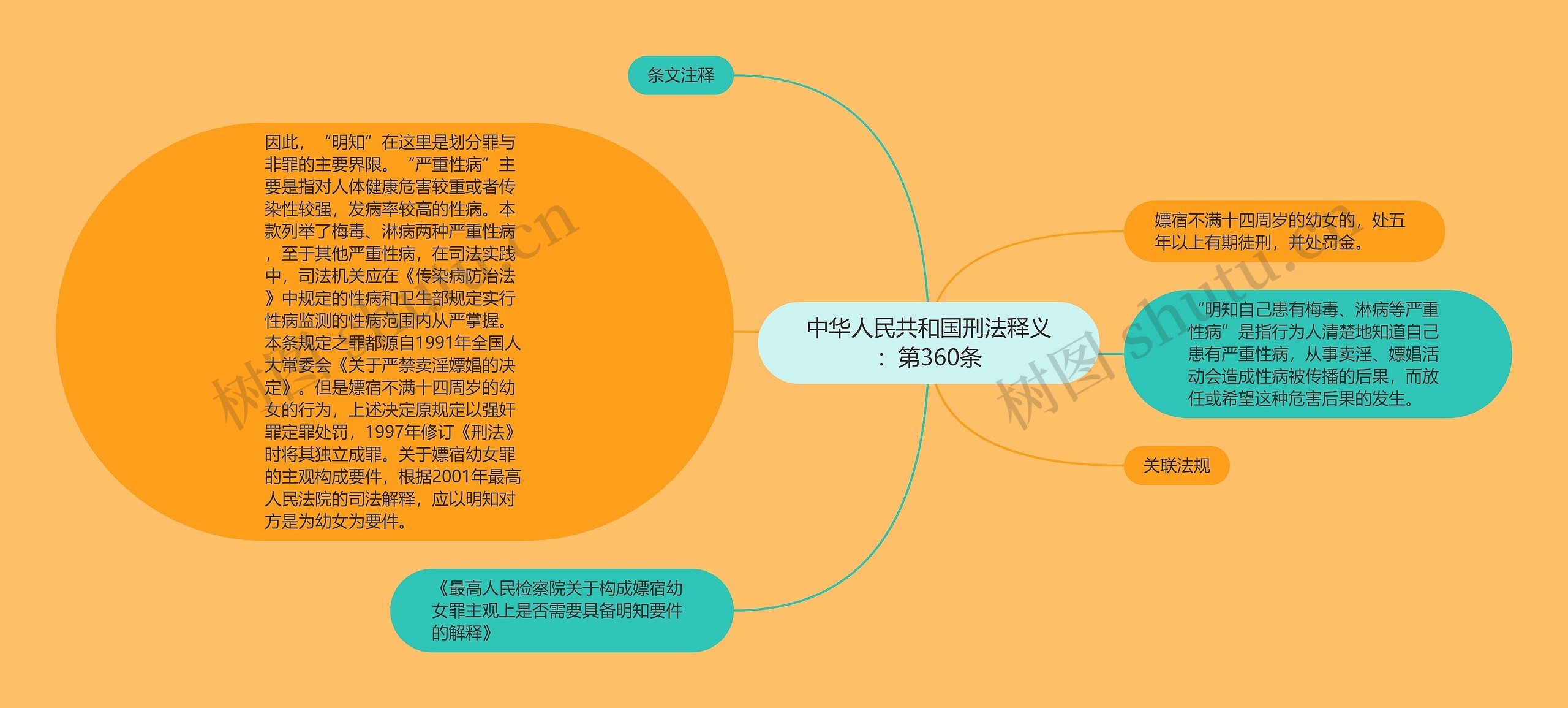 中华人民共和国刑法释义：第360条思维导图