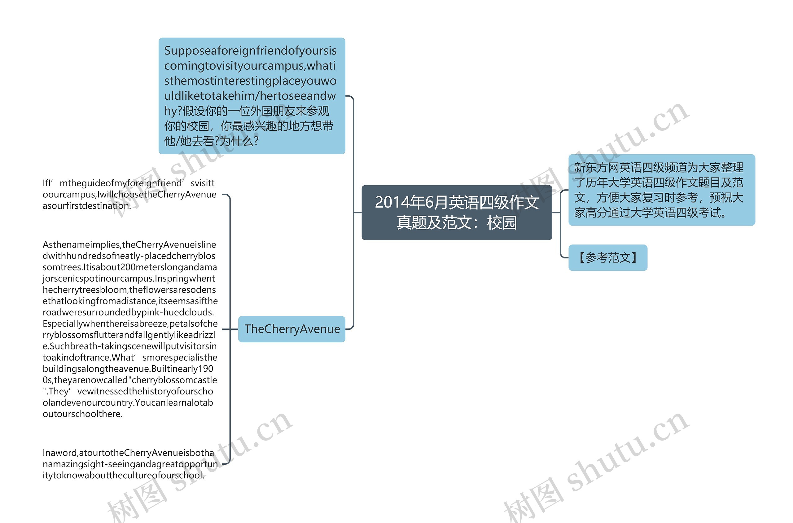 2014年6月英语四级作文真题及范文：校园