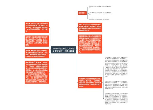 2012年司法考试《民诉法》重点知识：代理人解读