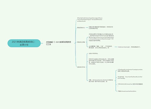 2021英语四级高频词汇：主语从句