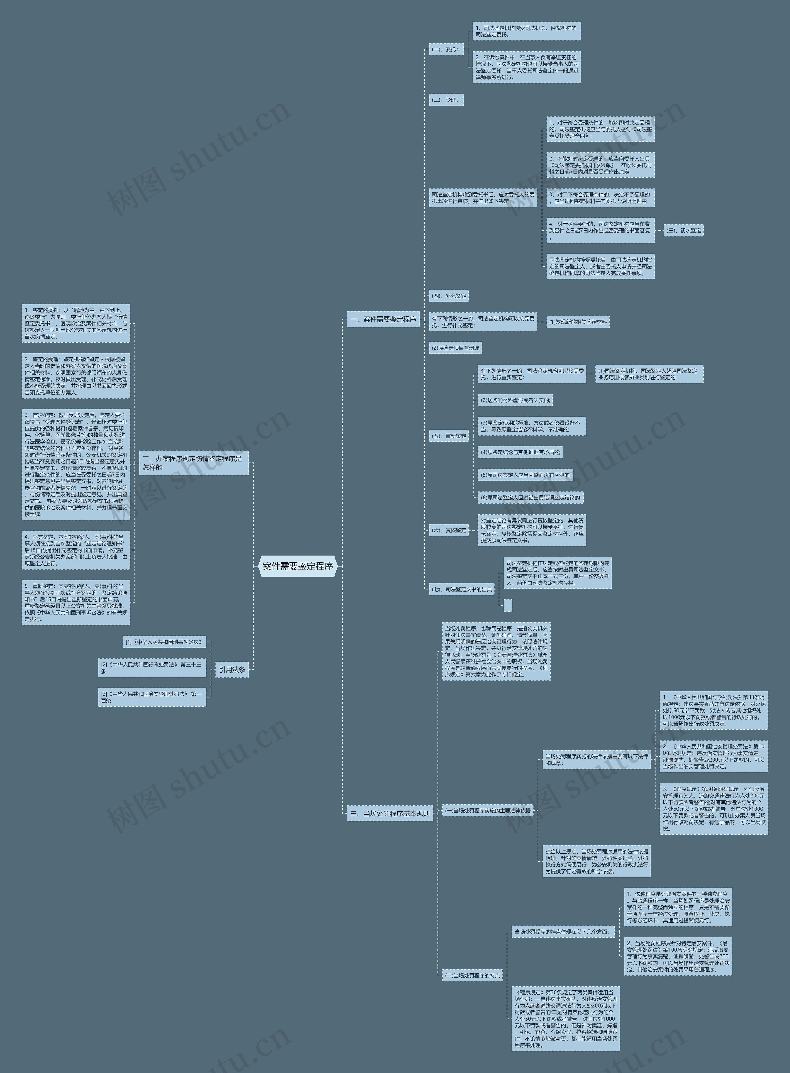 案件需要鉴定程序思维导图