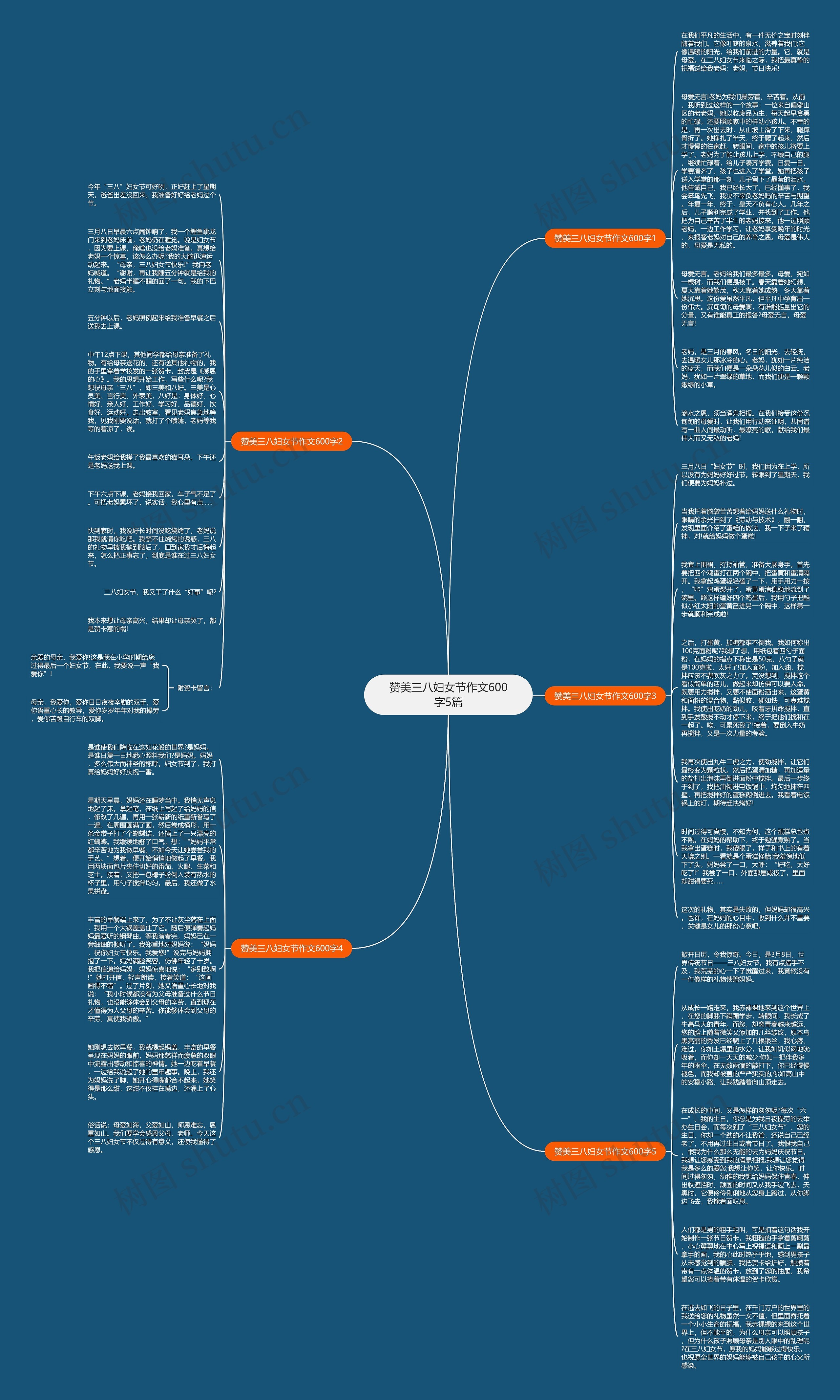 赞美三八妇女节作文600字5篇思维导图