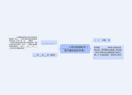 ______人民法院通知书（准许重新鉴定申请）