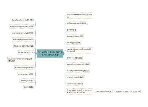2015年12月英语四级热词备考：社会热点类