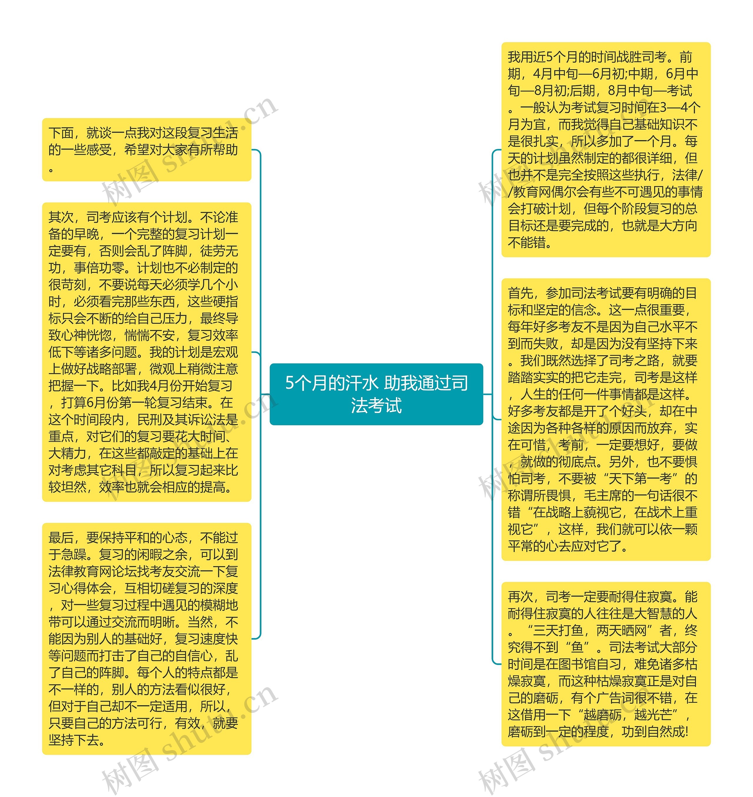 5个月的汗水 助我通过司法考试思维导图