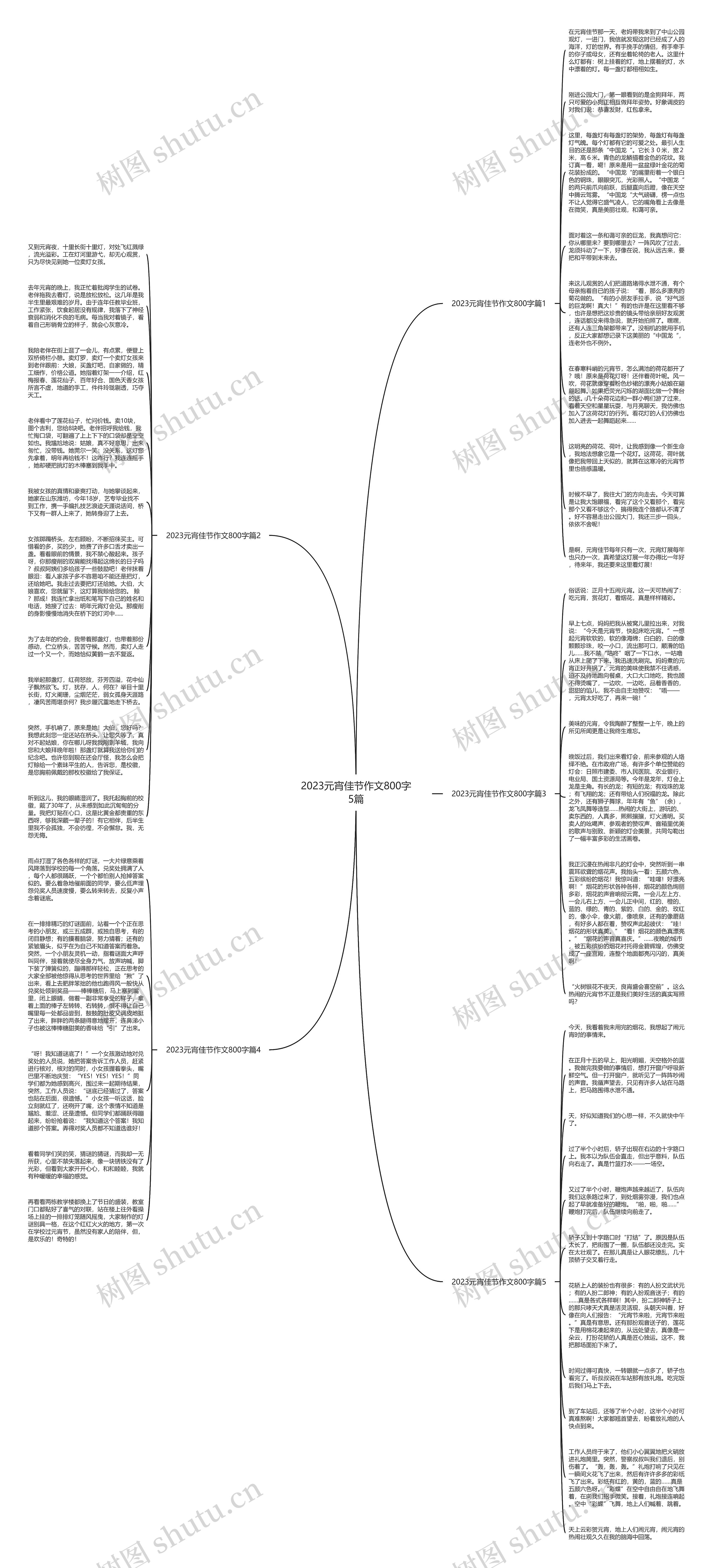 2023元宵佳节作文800字5篇思维导图