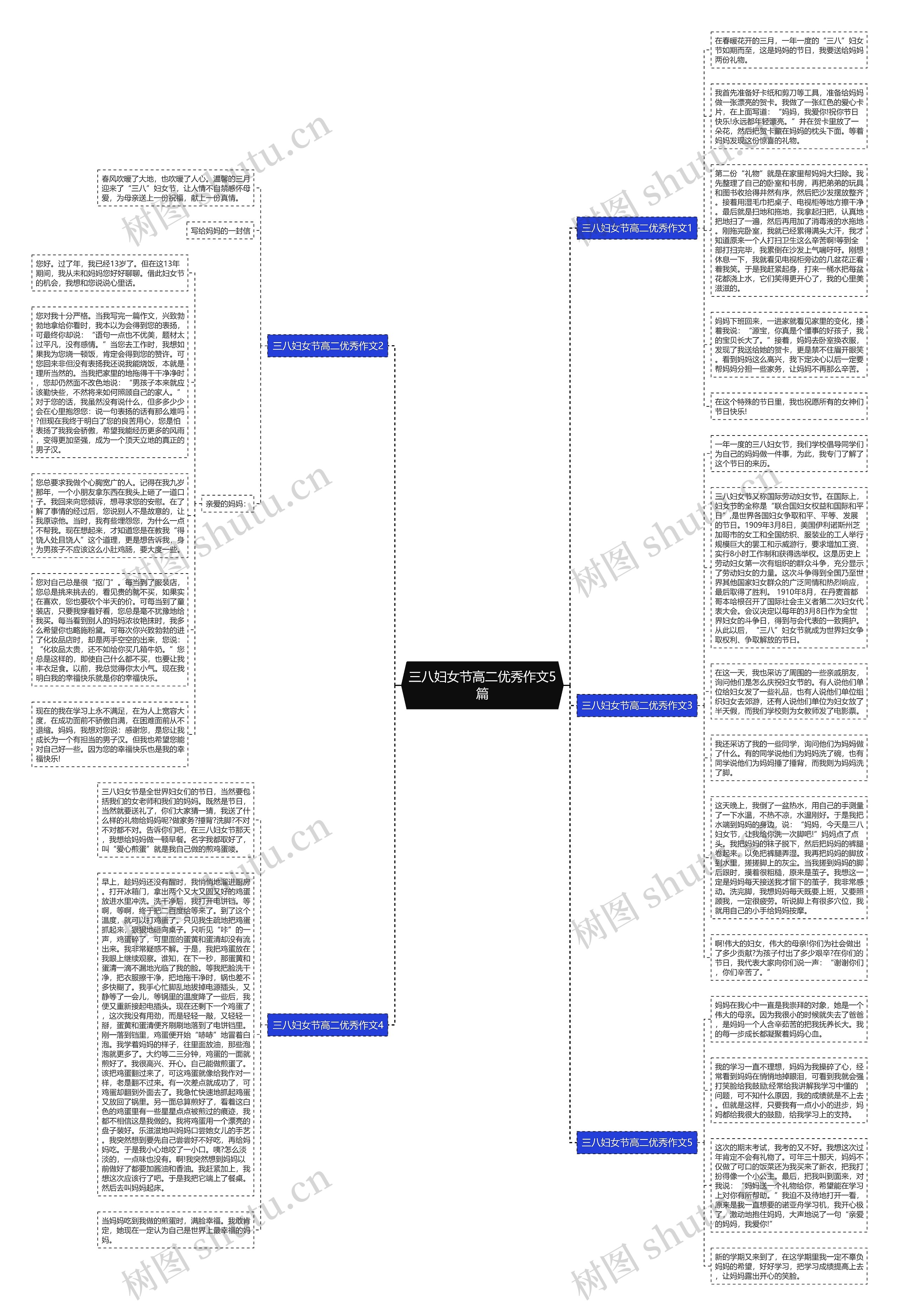 三八妇女节高二优秀作文5篇思维导图