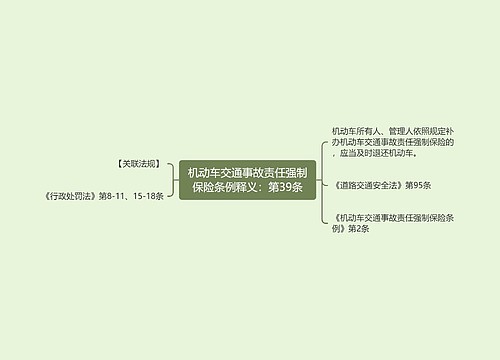 机动车交通事故责任强制保险条例释义：第39条